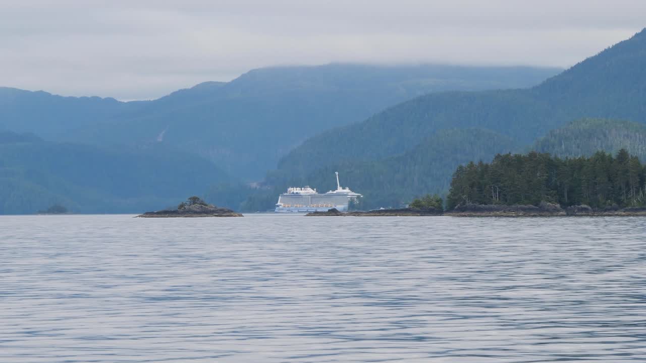Cruise ship docked in Sitka Sound Cruise Terminal, Alaska.