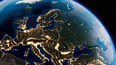 european night lights from space