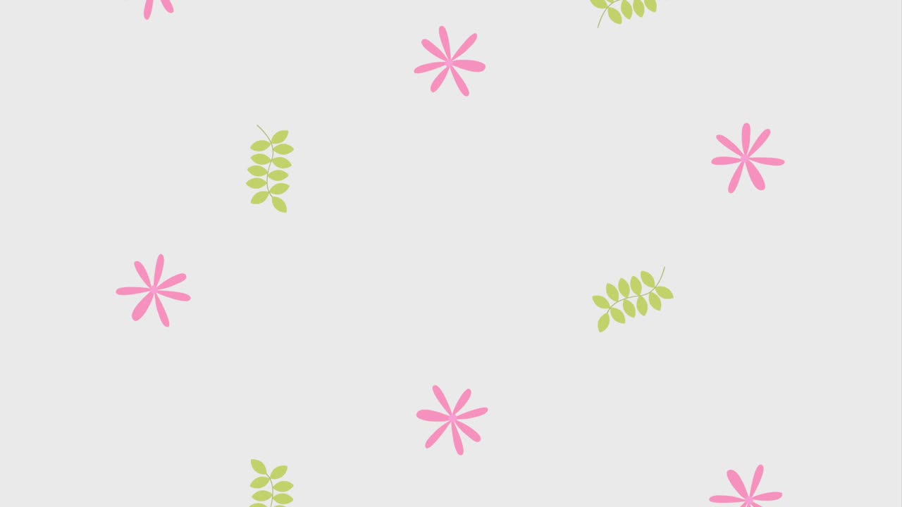 falling daisies flowers leaves foliage floral