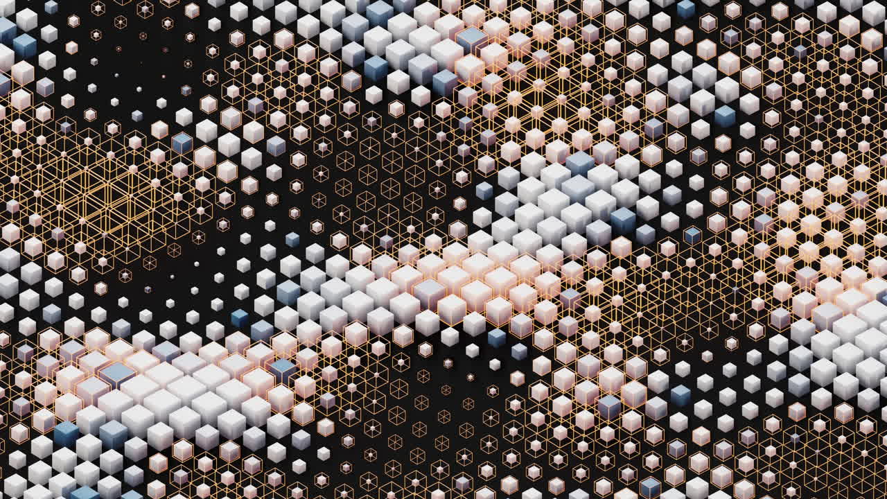 material de cubo abstracto, fondo de geometría, renderización en 3d.