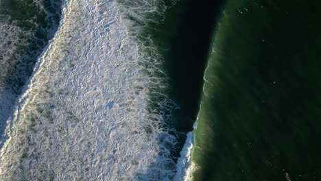 vista aérea desde arriba sobre burleigh heads surf, gold coast, australia