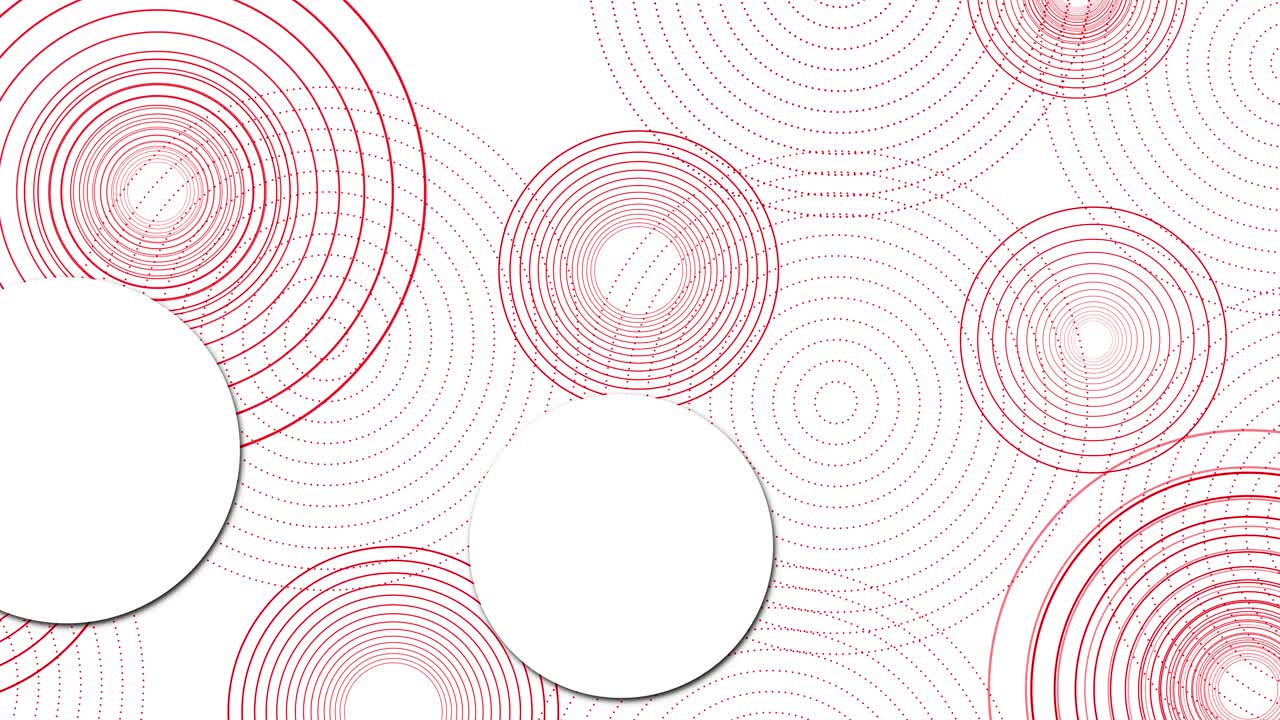 Clean white elegant empty circles abstract futuristic striped 3d 4k background round shapes random