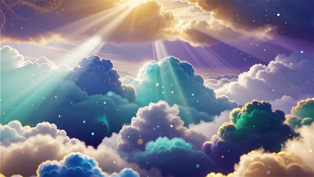 Christian Heavenly Light Worship Background