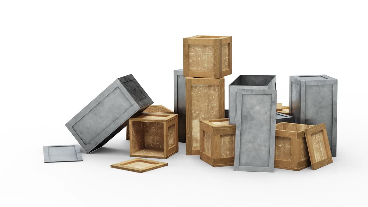 루프 회전 운송 금속 및 나무 상자 열고 닫기