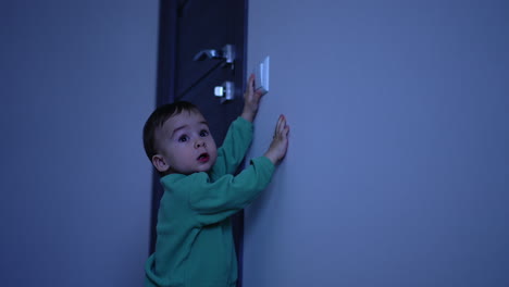 toddler exploring a room