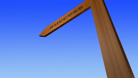 Animated-3d-Success-sign-post-