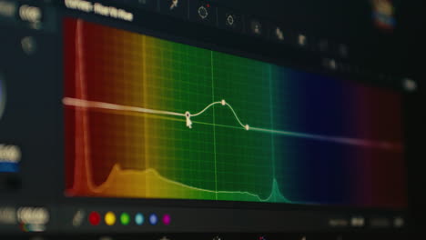 clasificación y corrección de color utilizando software profesional de cerca