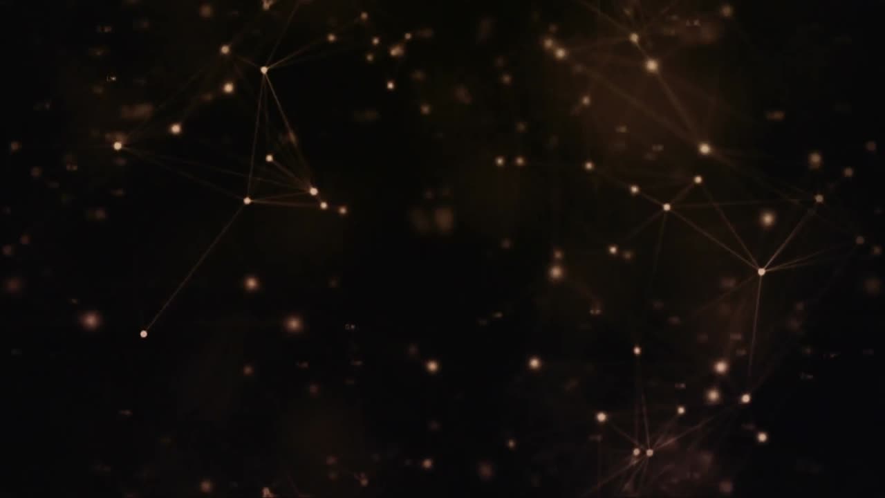 animación de puntos conectados con líneas que se mueven sobre fondo negro