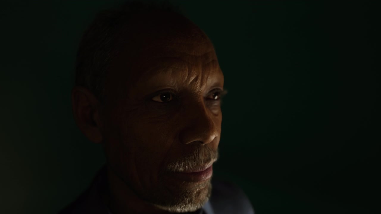 very old African American man