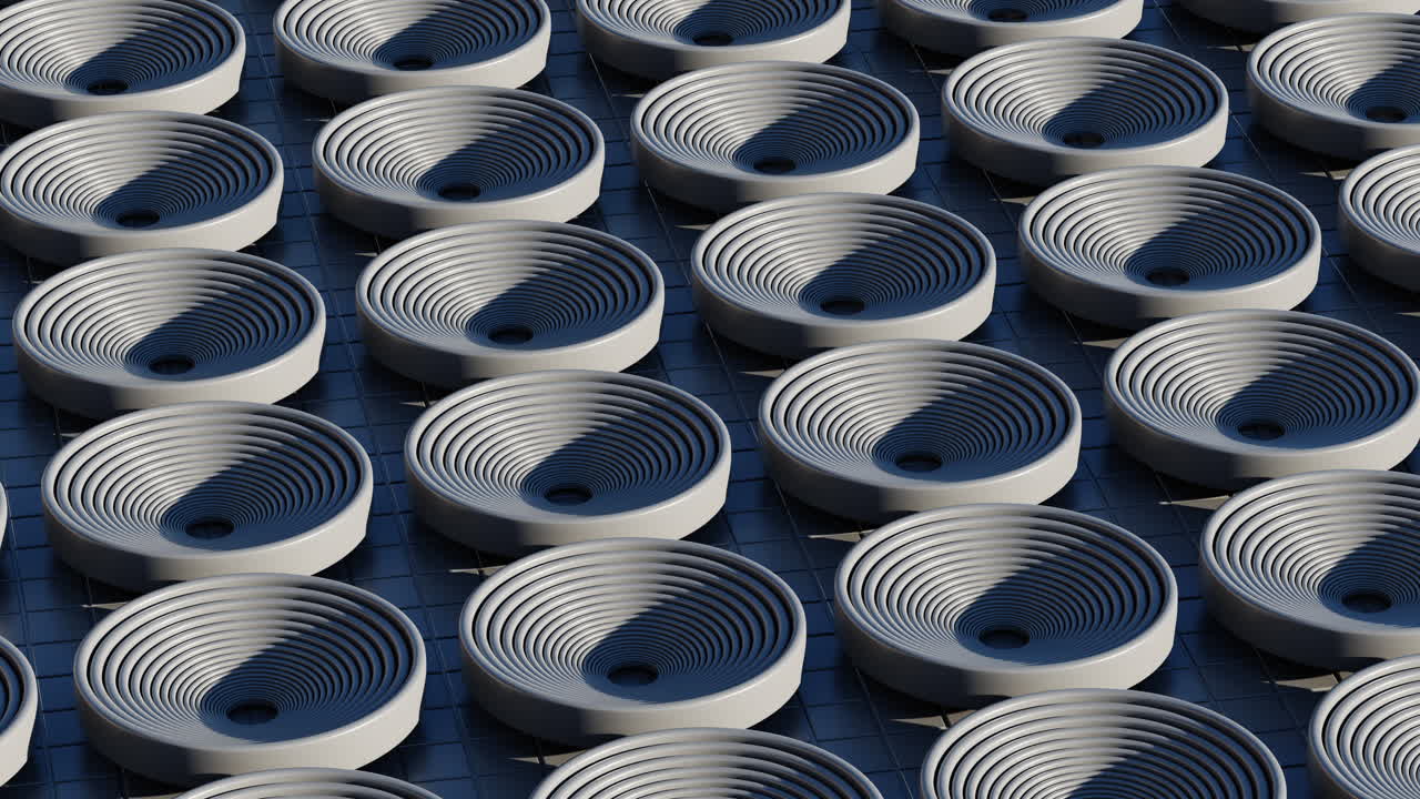 Abstract forms moving in endless loop