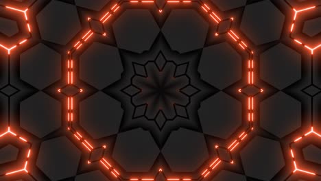 abstract geometric pattern with orange neon light