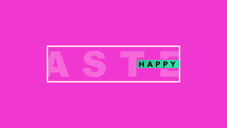 easter happy vibrant pink banner with stylish lettering