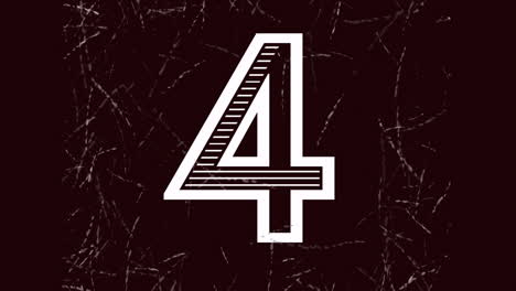 countdown numbers with glitch effects animation on dark background