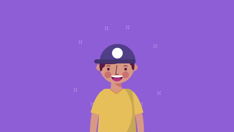 young teenager boy character animation