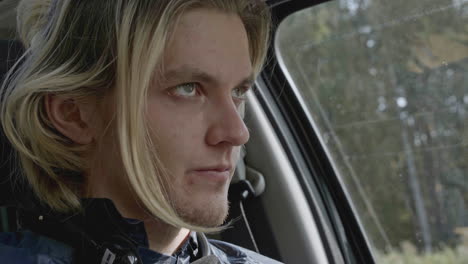 young man driving