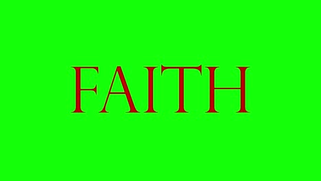 faith word with sand transition motion graphic