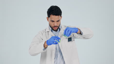 medicine, thinking and chemical with man