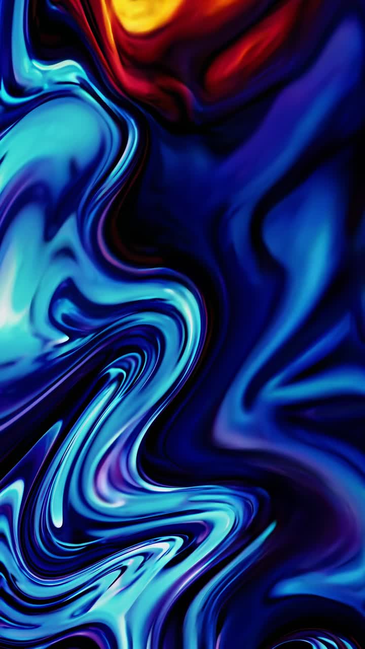 Vibrant liquid abstract background featuring swirling patterns with contrasting colors, creating a dynamic, visually captivating scene filled with energy and artistic flair