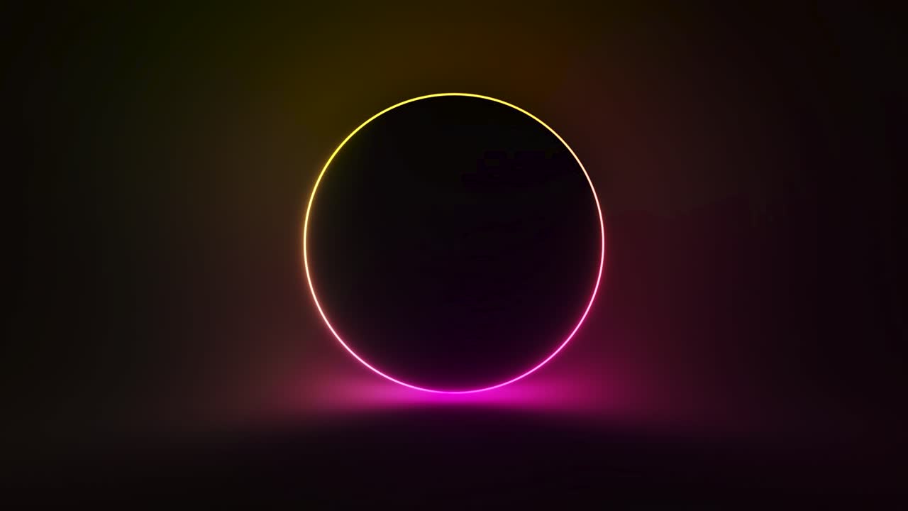 Fondo de circulo de neón