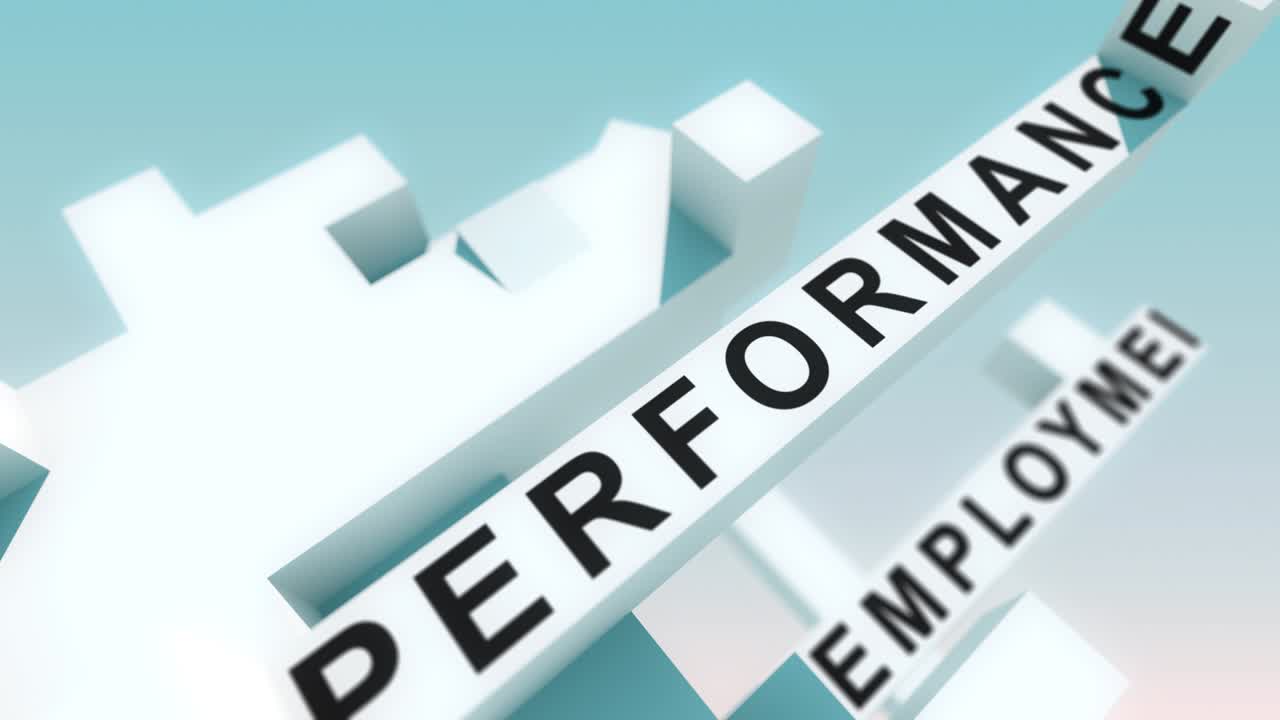 Career words animated with cubes