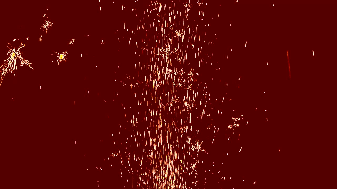 New Year's Eve fireworks in slow motion, sparkling with video effects, luck, New Year's Eve celebration