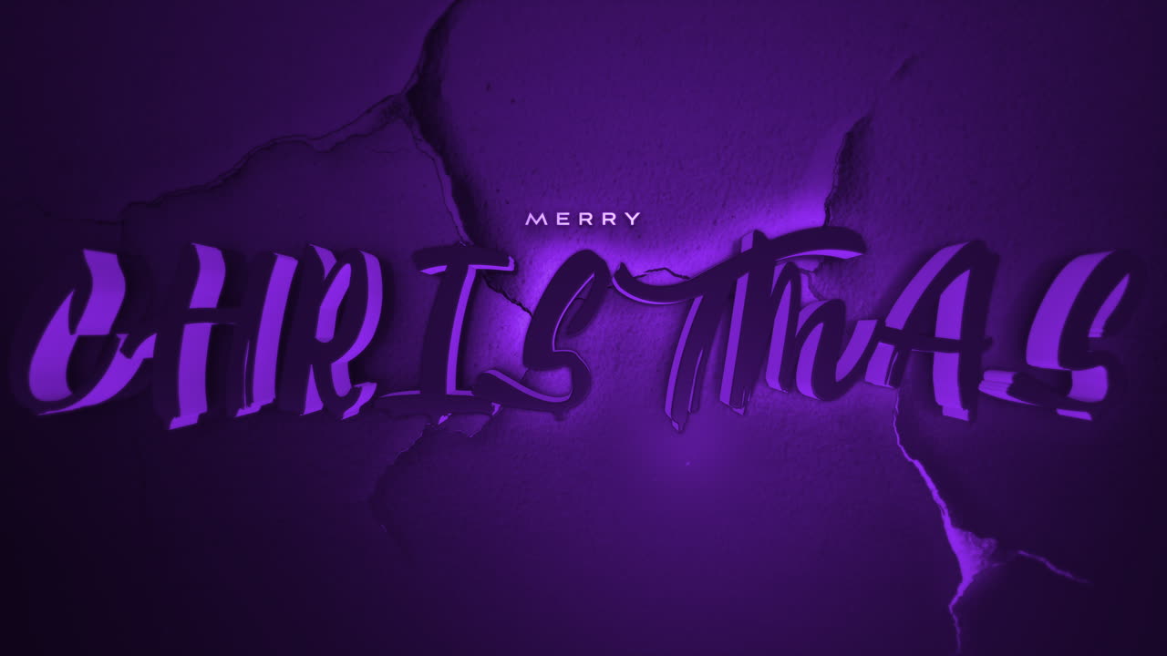 texto de feliz navidad monocromo oscuro en gradiente púrpura