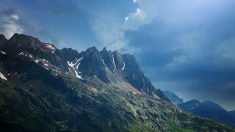 mountain landscape: european alps (mont blanc massif) in france, 4k time-lapse video