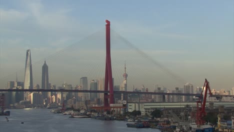 the yangpu bridge in shanghai china