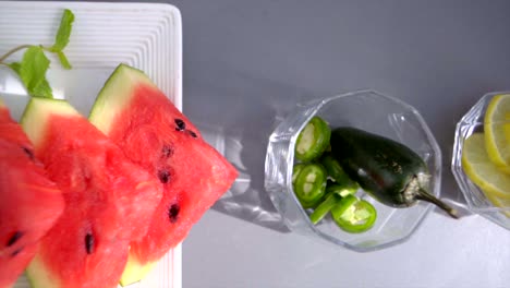 watermelon-tea-ingredients-place-on-table