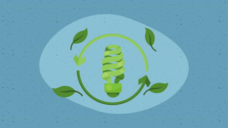 eco friendly bulb green animation