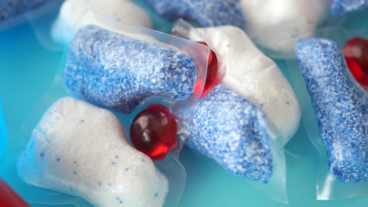 세탁용 세제 의 가까운 모습