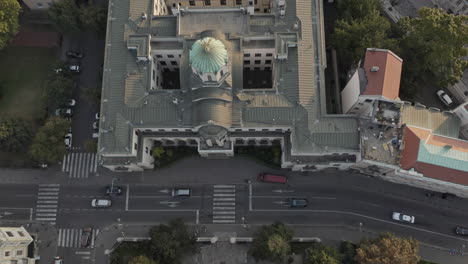 aerial view of a church and cityscape in belgrade, serbia