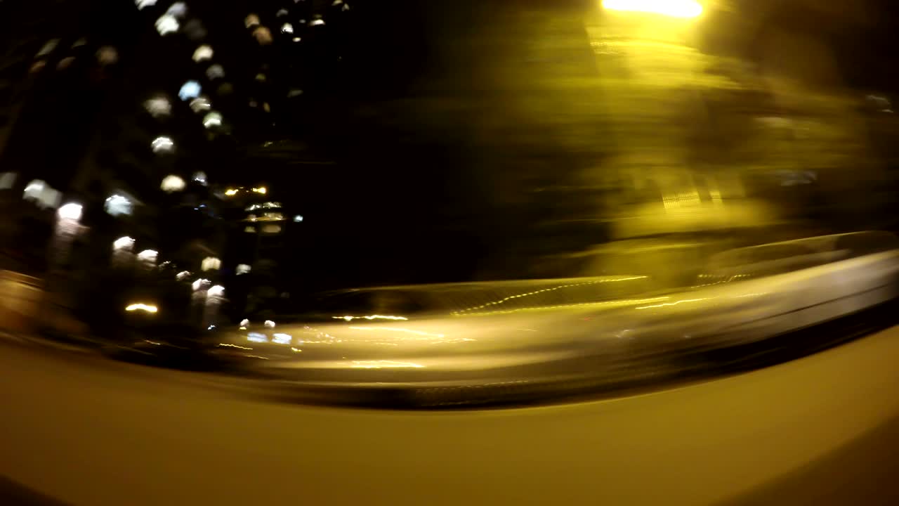 빠른 도시 드라이브 야간 도로 타임 스 사이드 뷰 루프 가능