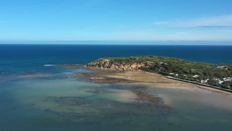 Aérea-Barwon-Heads-Bluff-Marine-Santuario,-Victoria,-Australia