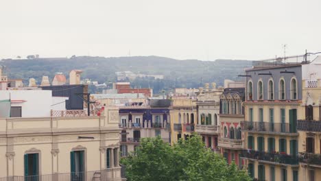 barcelona city establishing view during daytime at l'esquerra de l'eixample