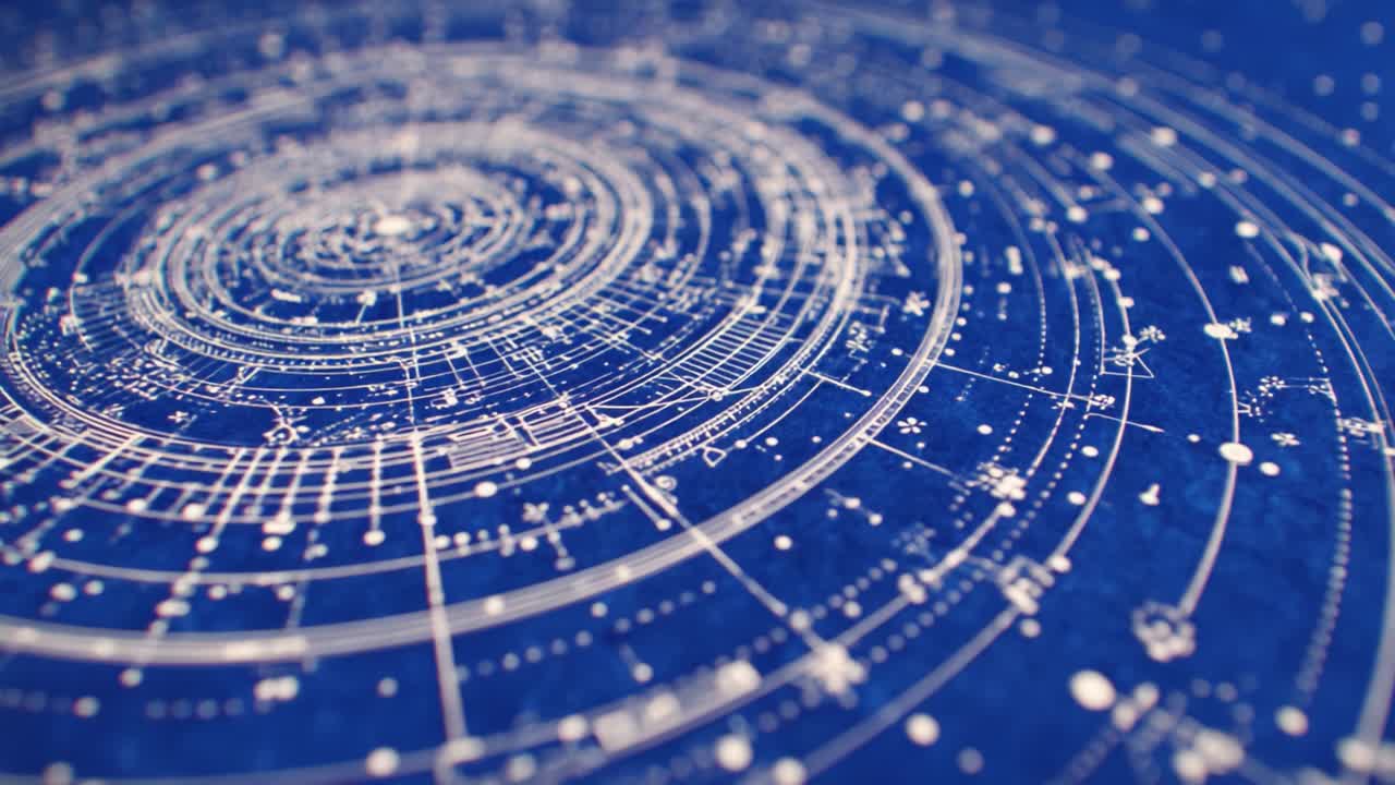 An Intricate Cosmic Spiral: A Detailed View of Celestial Patterns and Star Dynamics in a Hypothetical Galactic Map Design