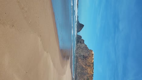 Praia-De-Odeceixe-Mar-Strand,-Atlantischer-Ozean,-Wandern-Rota-Vicentina-Der-Fischerweg