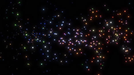 abstract colorful glowing particles