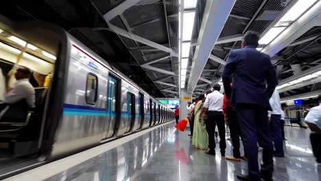busy metro station