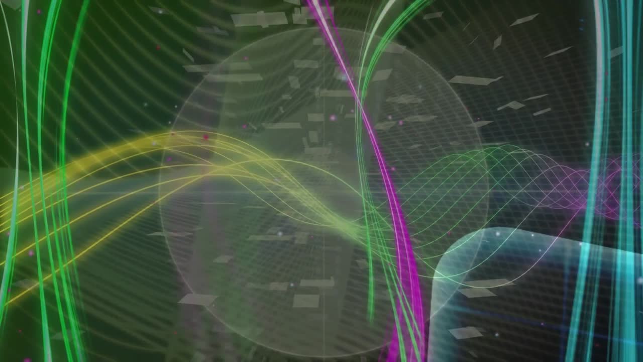 animación de la red de conexiones brillantes