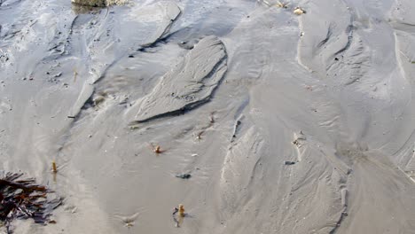 Cerca-Del-Agua-Que-Sale-De-Una-Playa-De-Arena