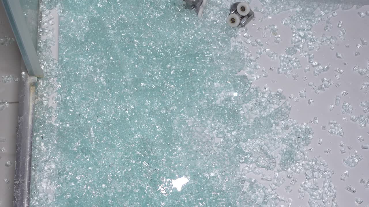 Broken Shower Door Glass