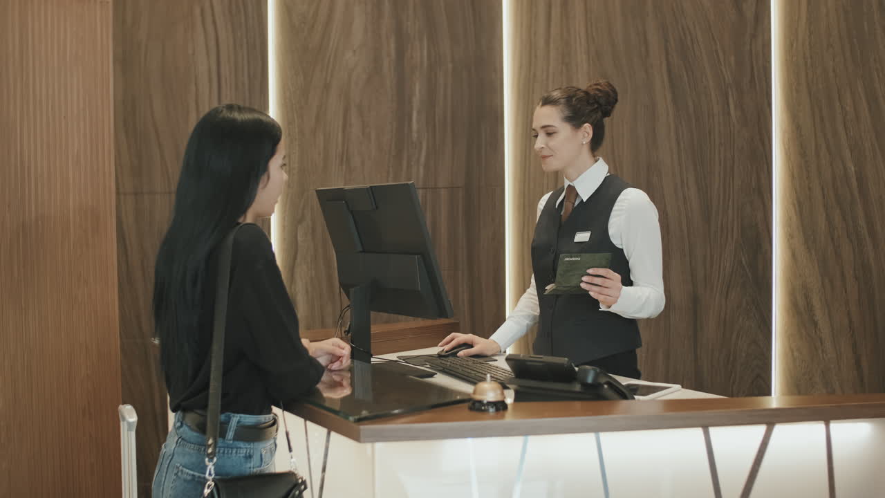 Lady Checking-In at Hotel