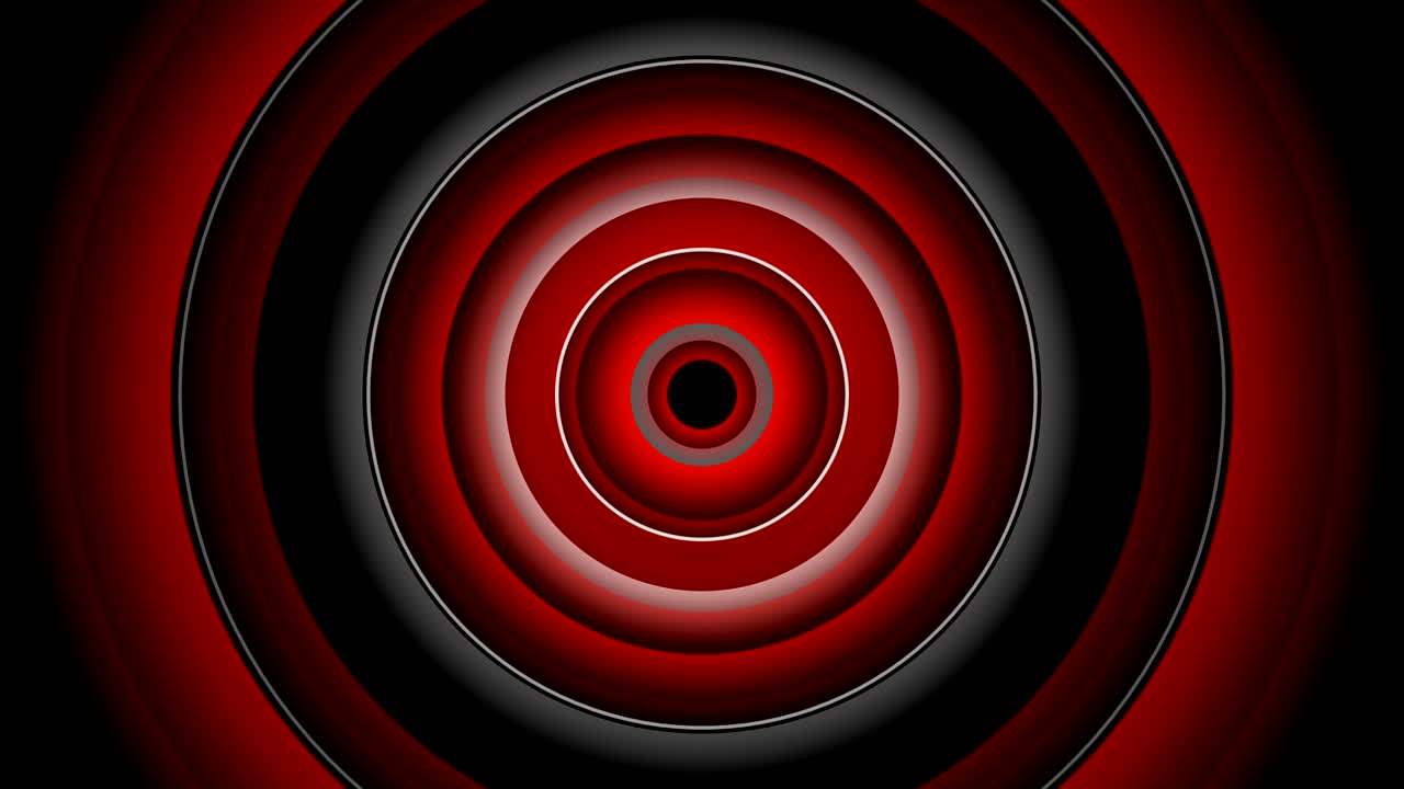 Red Circle Abstract, radio wave (loopable) - Stock video