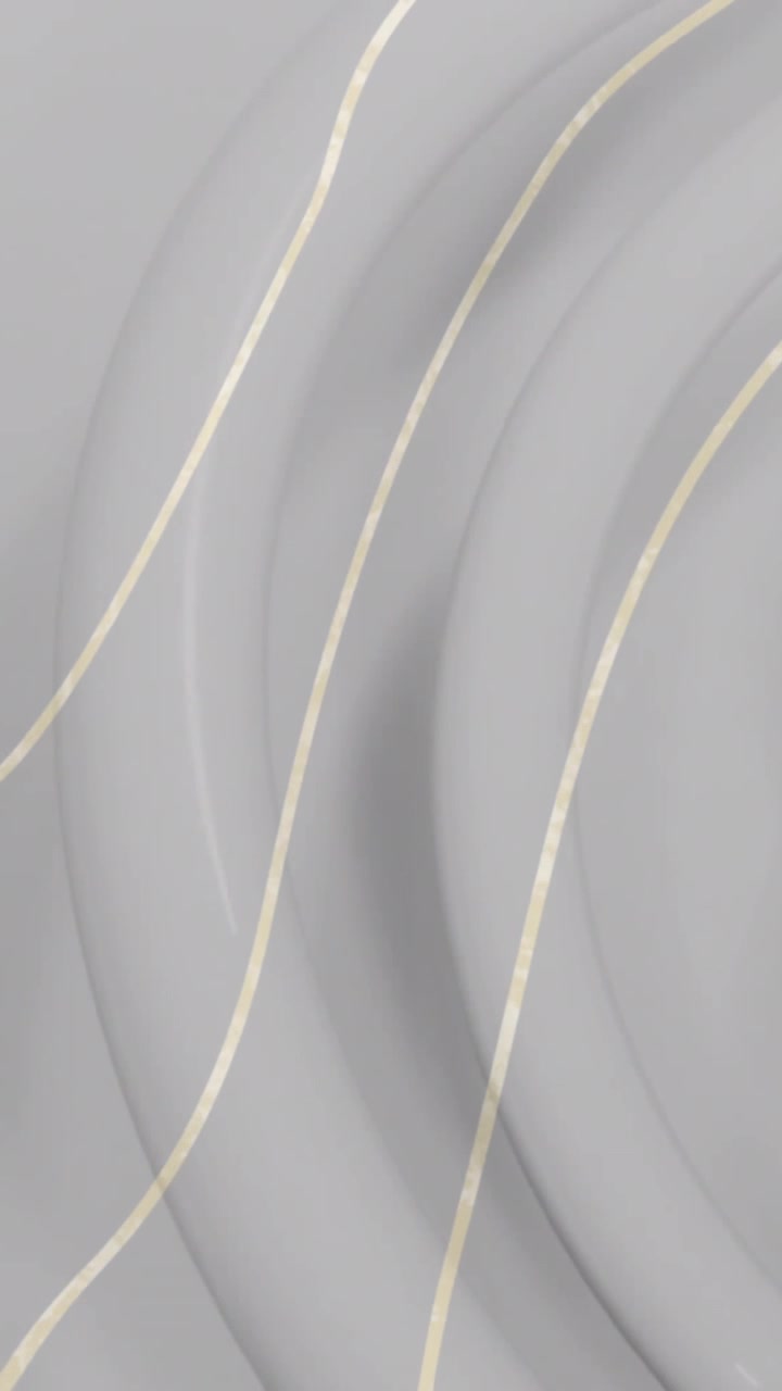 Loop continuo di un motivo esagonale astratto con linee dorate fluide