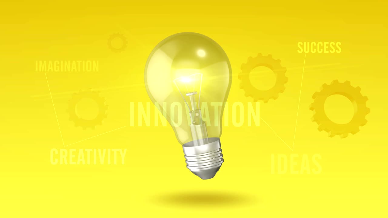 el fondo de la innovación de las ideas abstractas de la bombilla