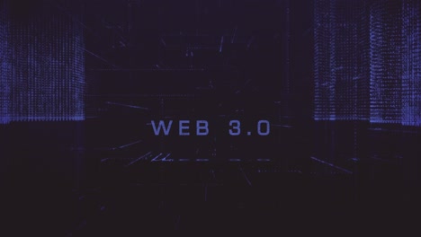 abstracto web digital 3.0 ciber ciudad fondo stock video usa, tecnología, elementos en bucle diseño de la ciudad partícula, abstracto, fondos web 3.0