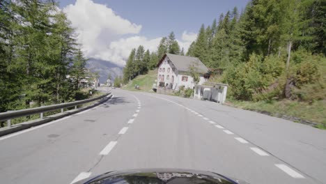 driving on the simplon pass in switzerland