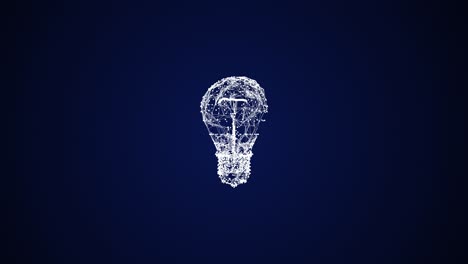 video de 4k de una bombilla realista con luz brillante en un fondo aislado. concepto de bombilla eléctrica.