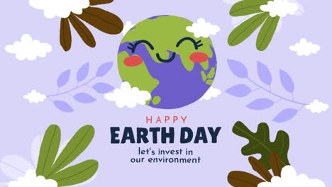 motion graphic of hand drawn earth day instagram posts collection